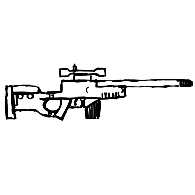 Sniper rifle sketch